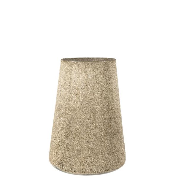 Vaas/Windlicht Parel Glas Goud