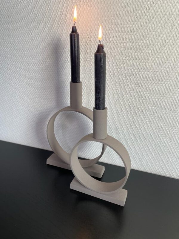 Kandelaar Ring Taupe - Afbeelding 2